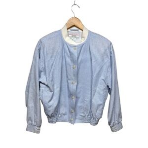 Vintage Deadstock Izod Checkered Bomber Jacket 100% Cotton NWT M